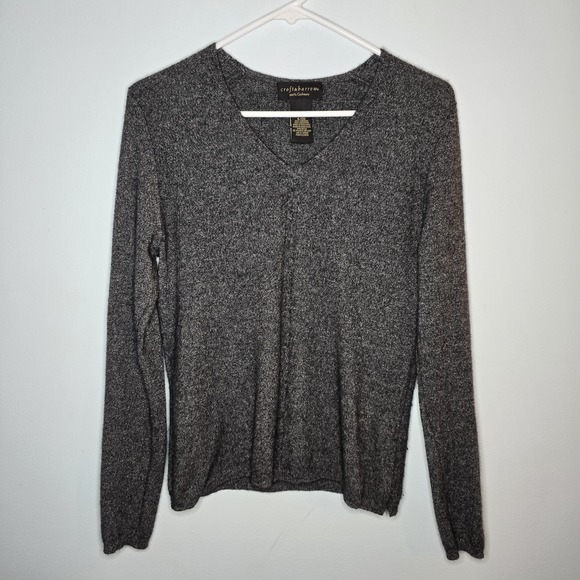 Croft And Barrow 100% Cashmere Sweater Grey Long Sleeve Womens S - Picture 1 of 8